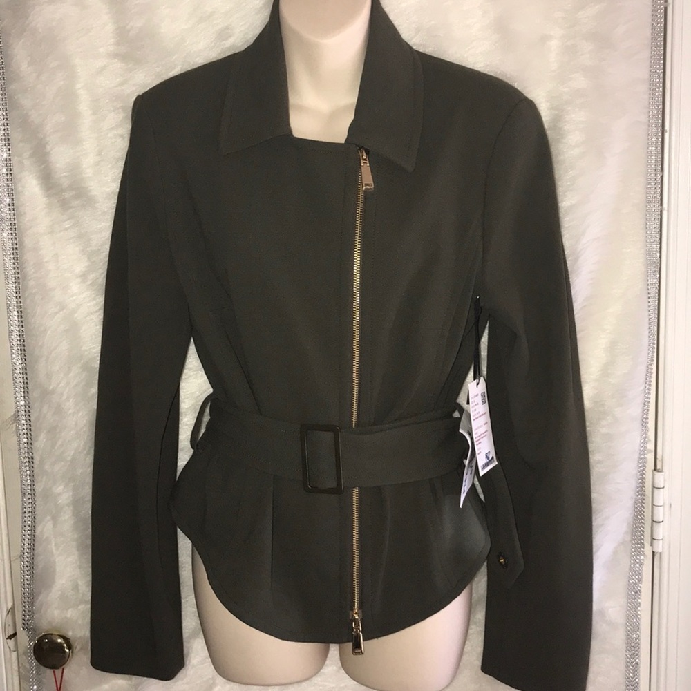 Worth New York Breen Stretch Crepe Belted Jacket